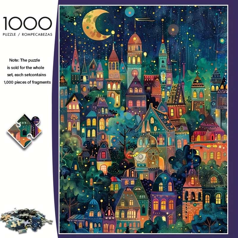 1000pcs Adult Puzzle Challenging Large-Scale Jigsaw High-Quality Thick Paper Dura