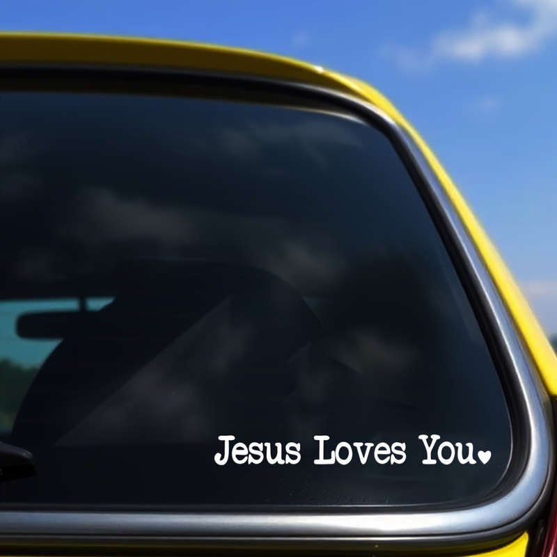 1pc Black   Jesus Christian Themed Stickers