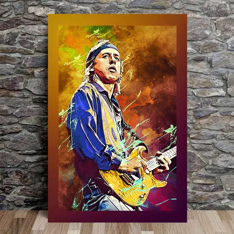 1pc  Unframed Mark Knopfler High-Definition Canvas Print Vibrant Electric Guitar Art Poster 3