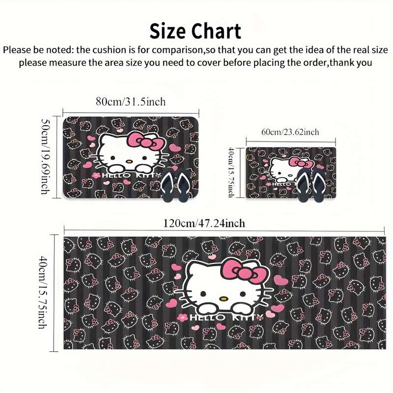 1Pc Black 47.24x15.75inch 120x40cm Floor Mat