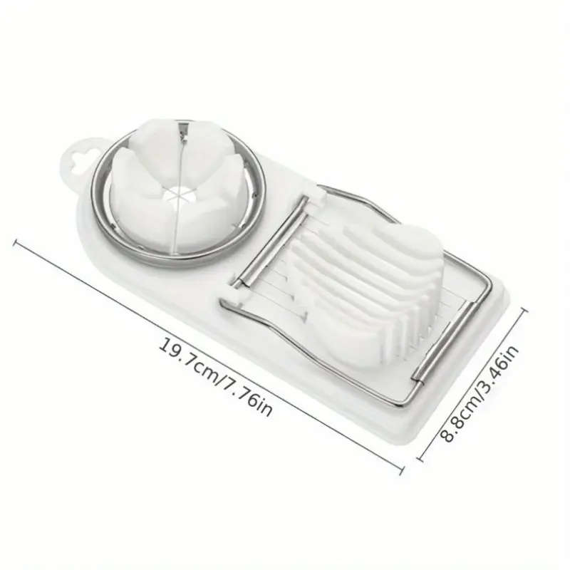 1pc 2in1 Multifunctional Egg Slicer Cutter Hard Boiled Egg Chopper Divider Dicer Kitchen
