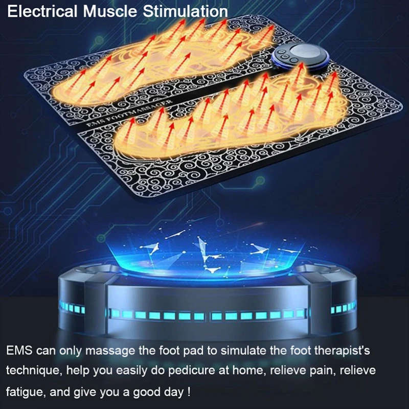 Rechargeable EMS Foot Massager Pad