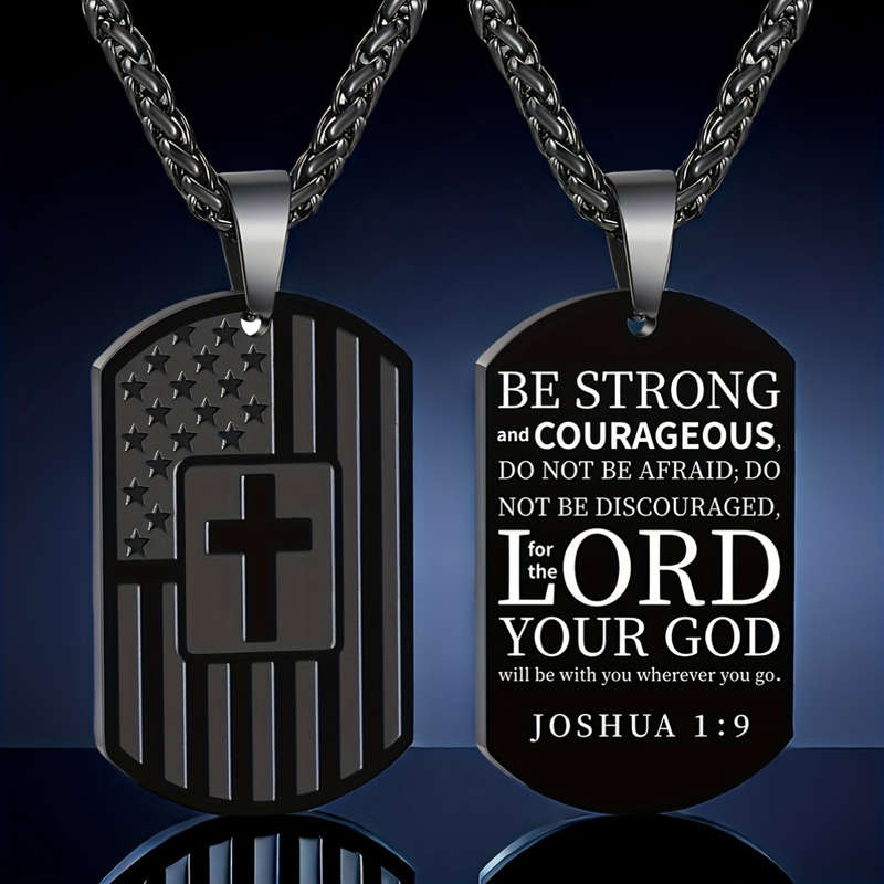 1 Piece Black Jesus Theme Pendant