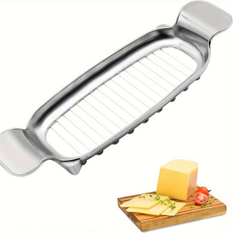 1pc Cheese Slicer Egg Butter and Duck Liver Slicer Sharp Blade Durable Metal Cheese Divider Fu