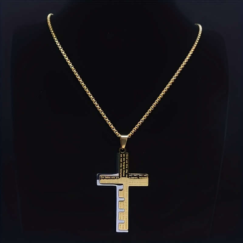 1 Piece Golden Jesus Theme Pendant