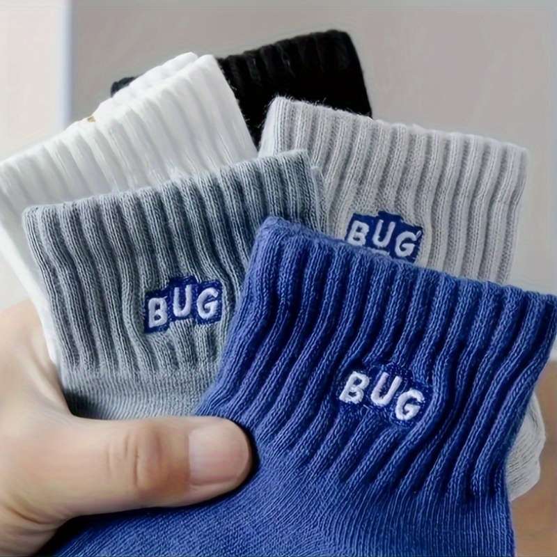 5 Pairs Mixed Colors One Size High Elastic Socks