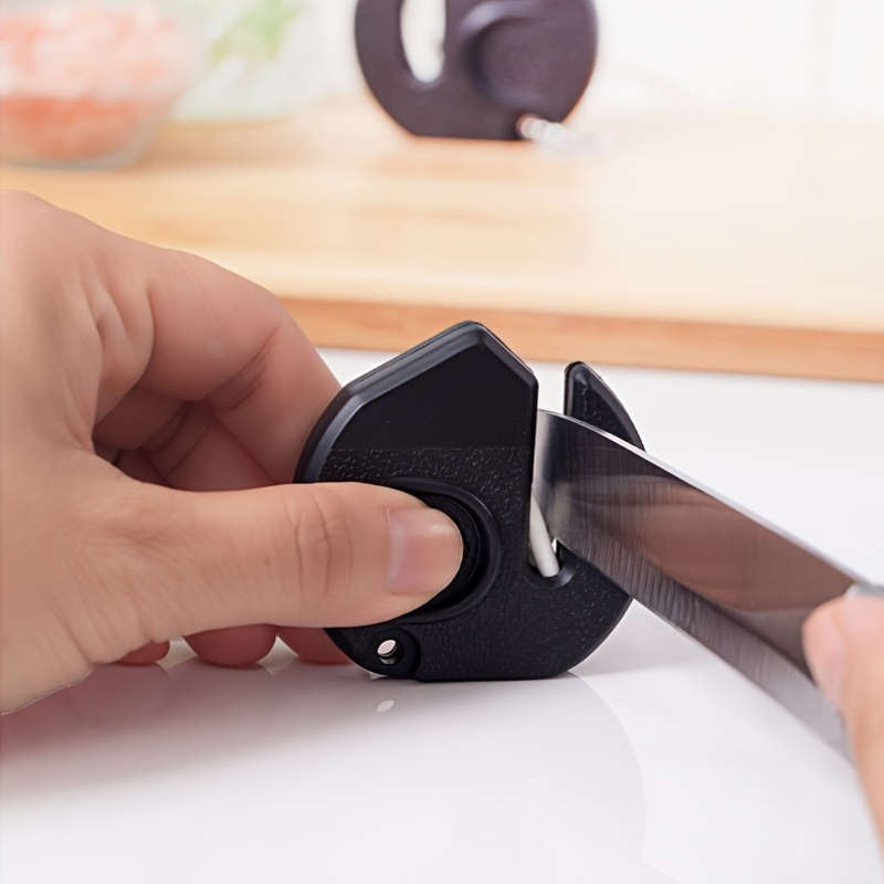 1pc Portable Mini Knife Sharpener No Power Needed Quick Easy Sharpening with Ceramic Stone