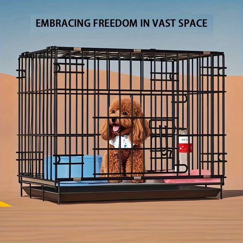 1pc Transparent 8 pieces with door + cap size Heightened transparencyPet Cage