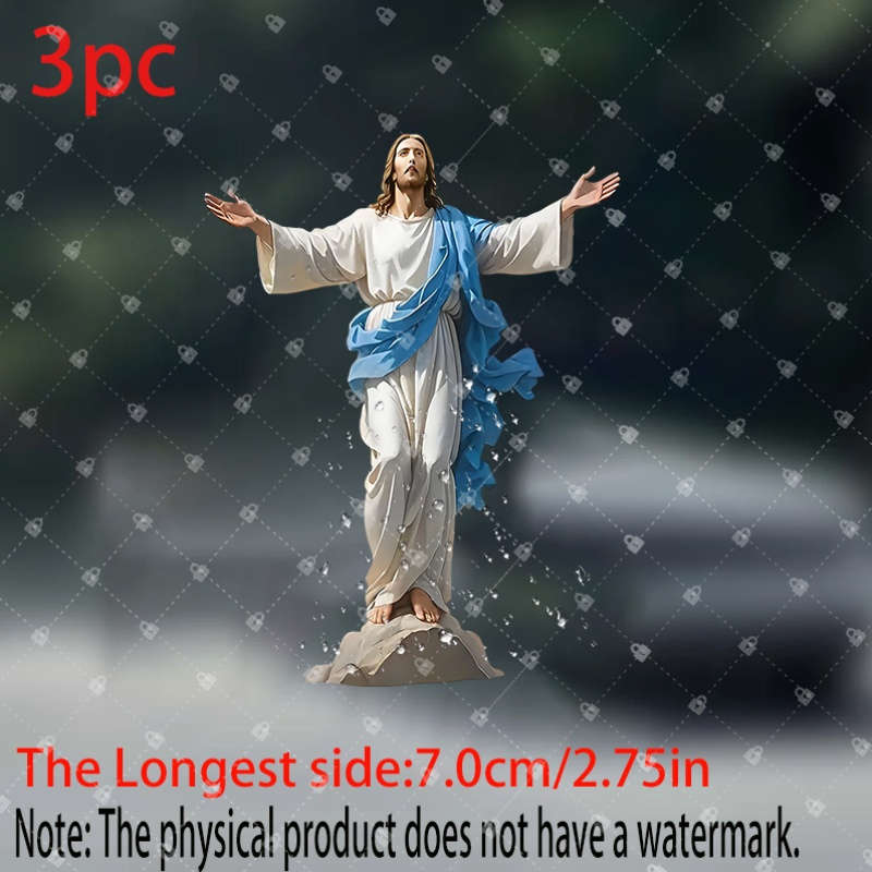 3 Piece Set Jesus Christian Themed Stickers