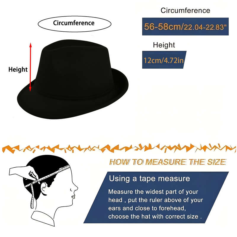 1pc Unisex Classic Cotton Blend Fedora Hat with Feather Breathable Short Brim Felt Panama Dress Ca