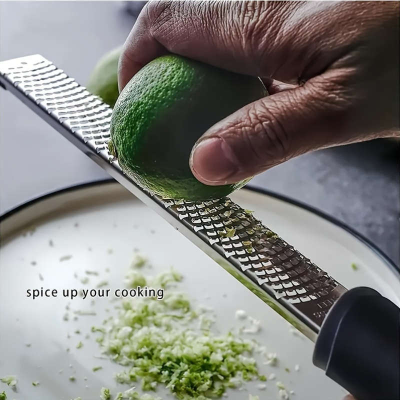 1pc Stainless Steel Multi-functional 1pc Zester Grater Manual Lemon Zester Cheese Grater Ginger