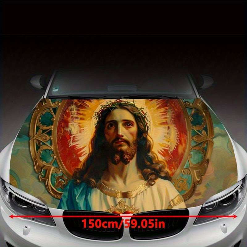 1pc Black Jesus Christian Themed Stickers