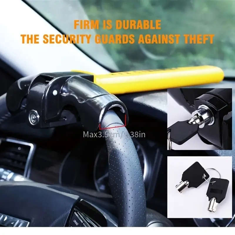 Universal Heavy Duty Iron Steering Wheel Lock