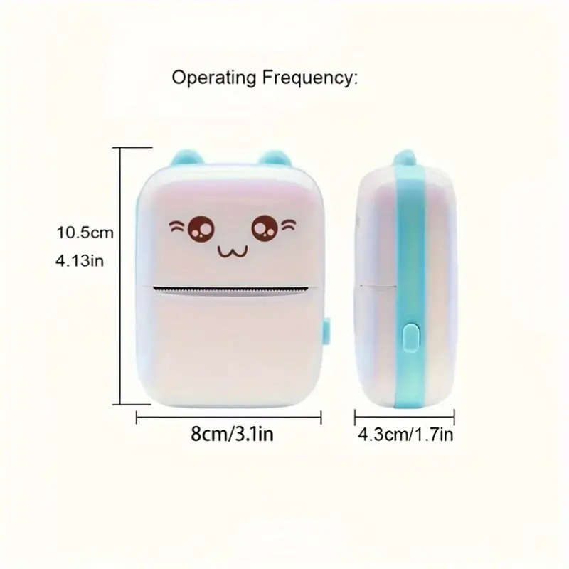 1pc Wireless Mini Thermal Printer Wireless Mini Thermal Printer Portable Label Maker 200dpi