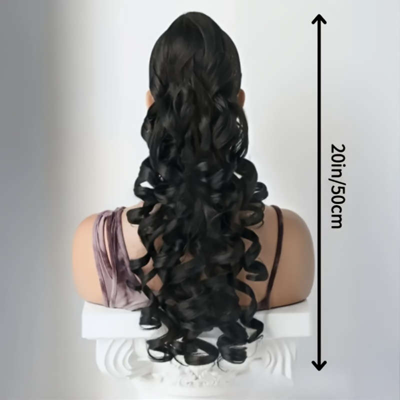 1Pc Black 50.8cm Fashion Design Wig