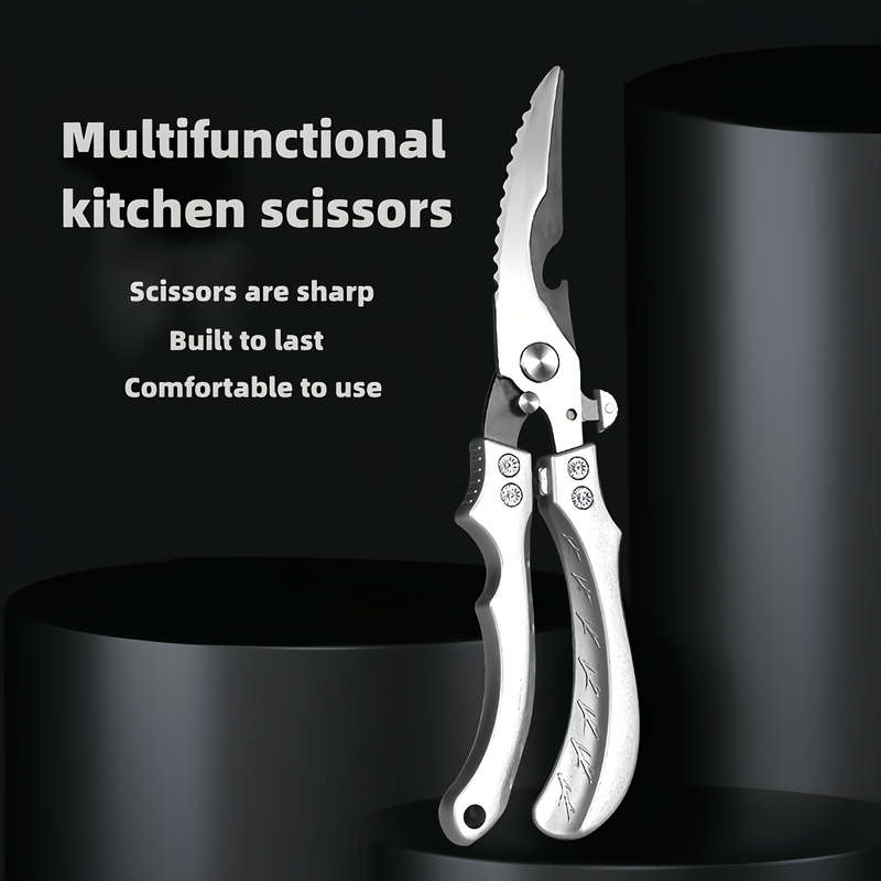 1pc One Heavy Duty Kitchen Scissors High Quality Stainless Steel Large Chicken Bone Scissors Shar