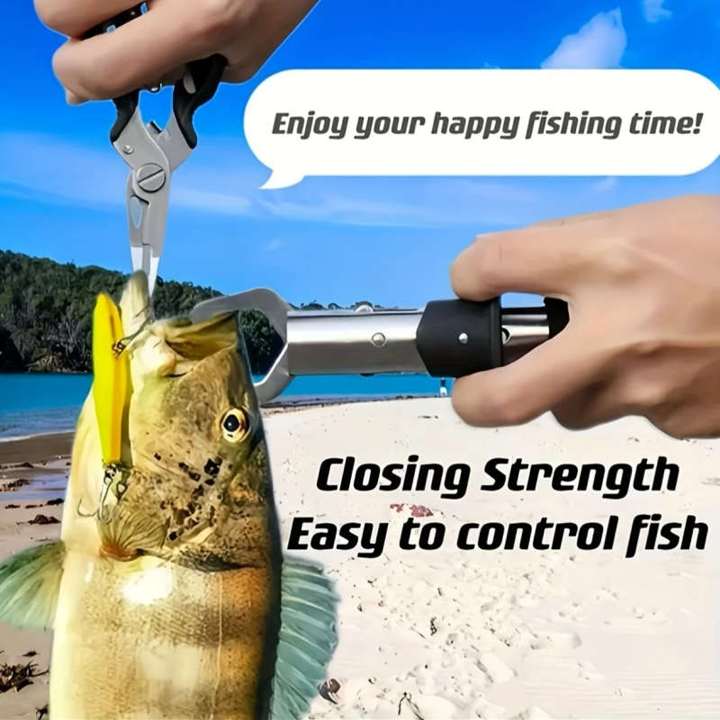 2pcs Set Stainless Steel Fishing Pliers Multifunctional Angler's Tool Set with Long Handle Fish Grip