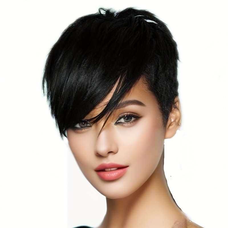 1Pc Black 25.4cm Fashion Design Wig