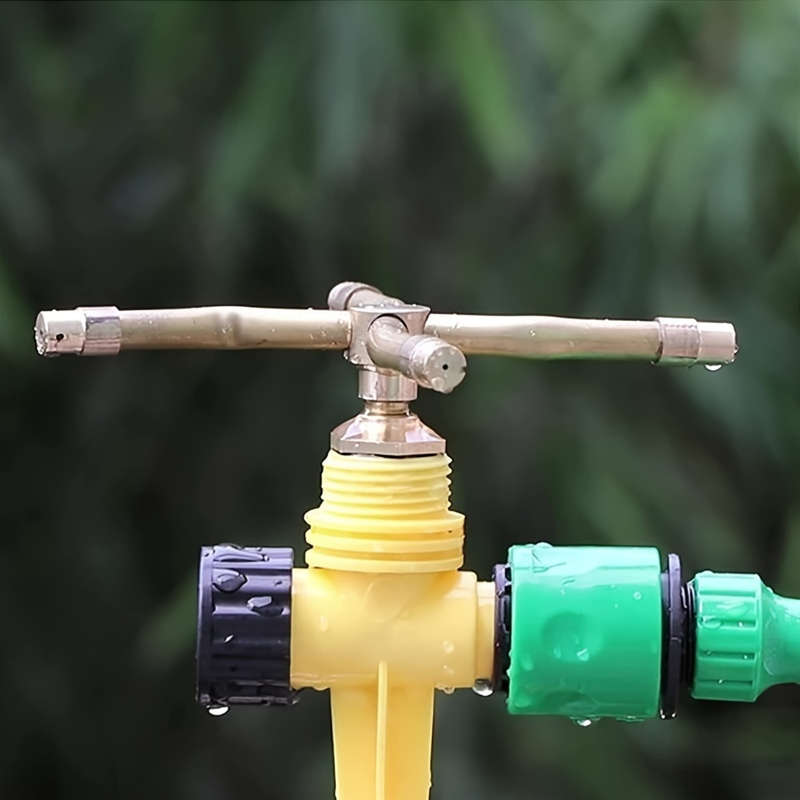1Pc 3 Arms Whirling Sprinkler Automatic Rotary Brass Sprayer