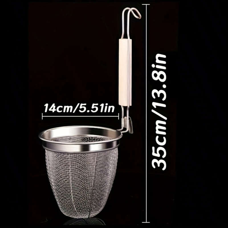 1pc Stainless Steel Noodle Strainer for Cooking Spicy Hot Pot Filter Noodle Spoon Fried Food Str