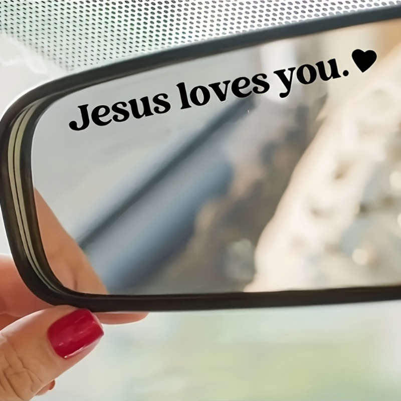 1pc White Jesus Christian Themed Stickers
