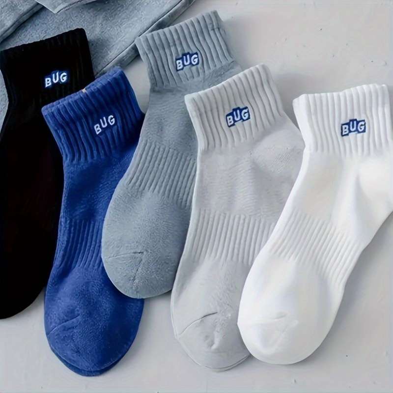 5 Pairs Mixed Colors One Size High Elastic Socks