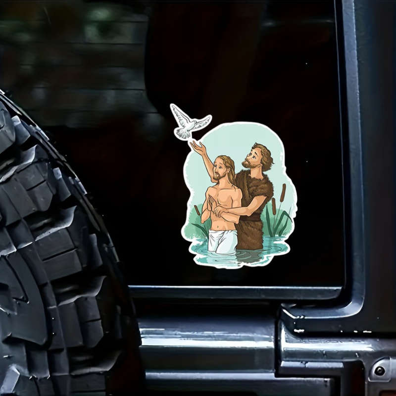 2pcs Jesus Christian Themed Stickers