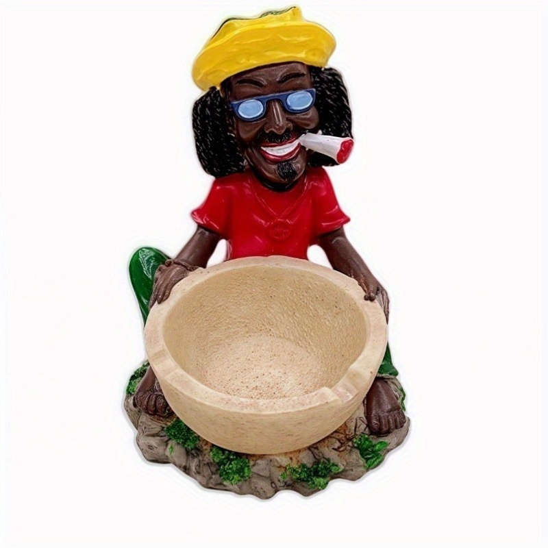 1pc A Jamaican-Style Ashtray Featuring a Beautifully Crafted Resin Design Perfect for Home Use S