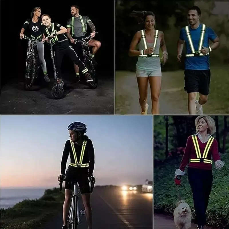 1pc Adjustable Outdoor Vest with Reflective Belt for High Visibility Lightweight And Comfortable