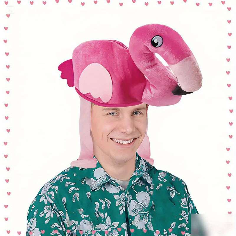 1pc Flamingo Party Hat Soft Cute Animal Costume Accessory for Carnival Birthday Bachelore