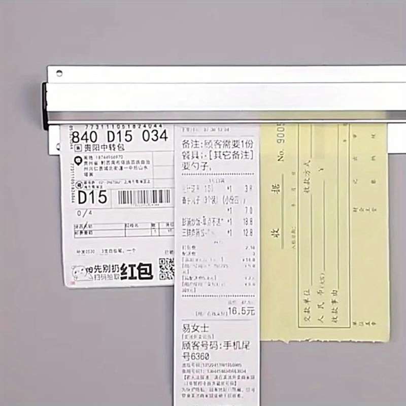 1pc 30cm Stainless Steel Restaurant Order Holder Kitchen Order Ticket Holder Wall Mount Receipt S