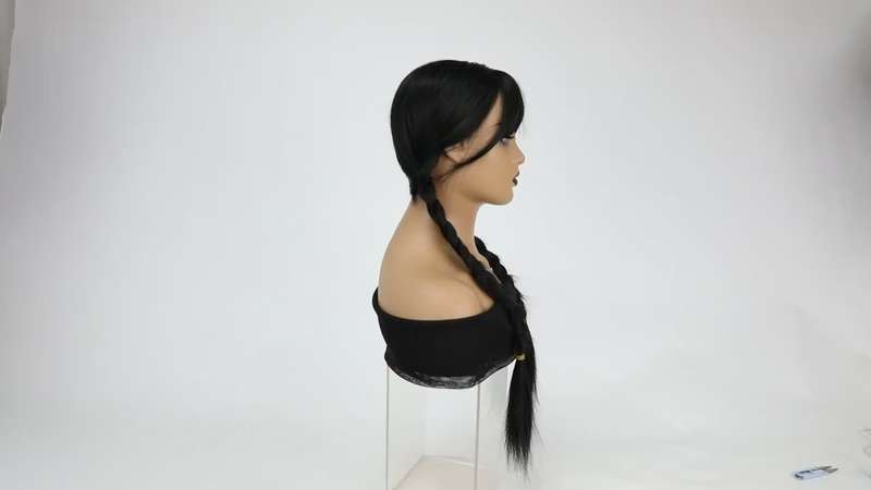 1Pc Black 55.88cm Fashion Design Wig