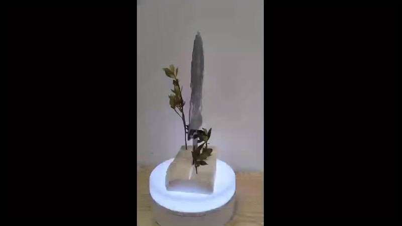1pc 2D Flat   Bohemian Style Meditation Green Leaf Fairy Acrylic Material 24.99cm x 11.43cm Garde