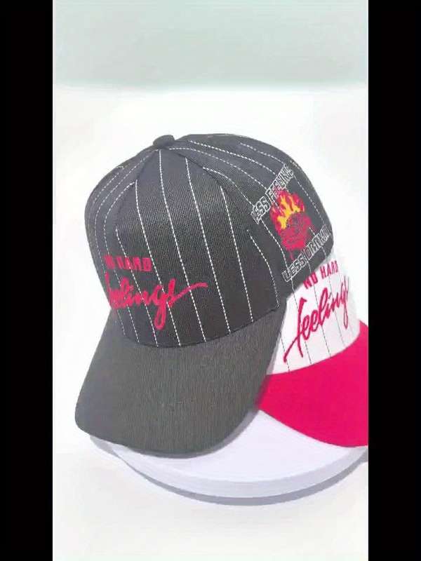 1pc Embroidery Baseball Cap Outdoor Sports Striped Cap Casual Hip Hop Flame Cap
