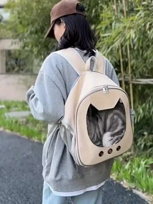 1pc Coffee colorCapacity Small Size Pet Bag