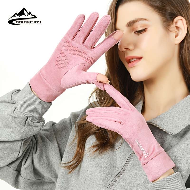 1 Pair Gray One Size Warm Gloves