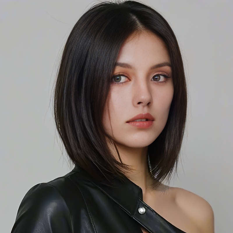 1Pc Black 30.48cm Fashion Design Wig