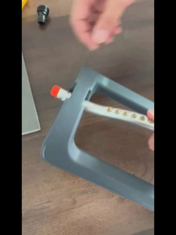 1Pc Orange Gray Automatic Swing Sprinkler With Rotating Nozzle