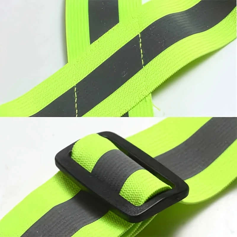 1pc Safety Reflective Vest Reflective Gallus High Visibility Reflective Safety Vest with Pocket Adju