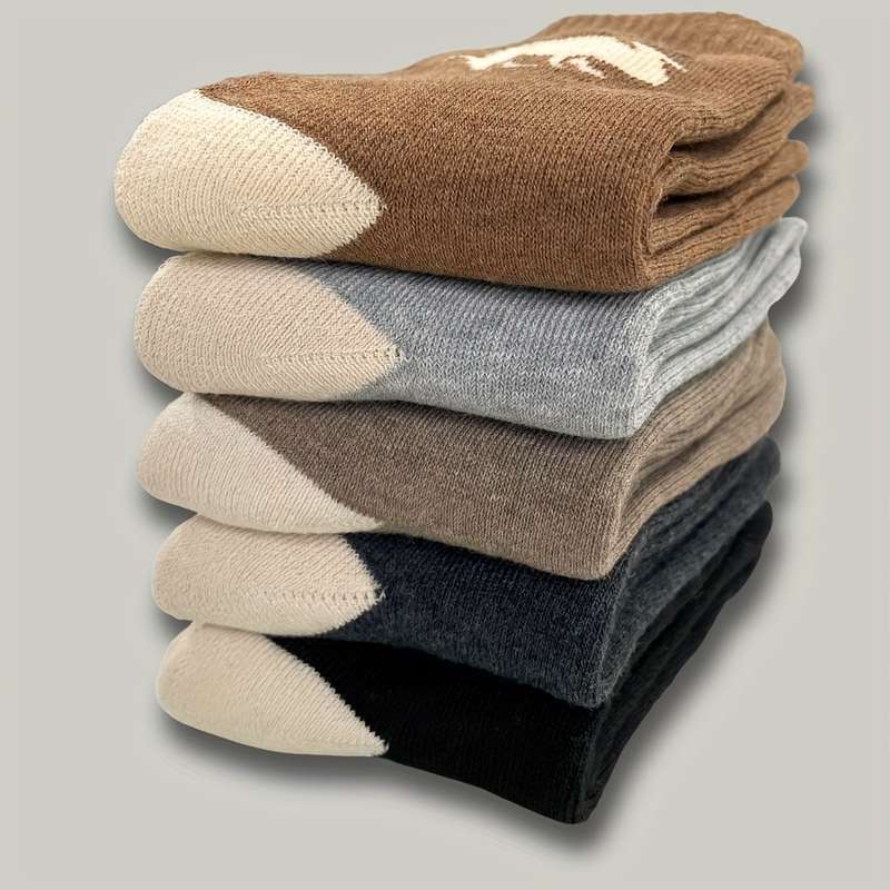 5 Pairs Multicolor One Size High Elastic Socks