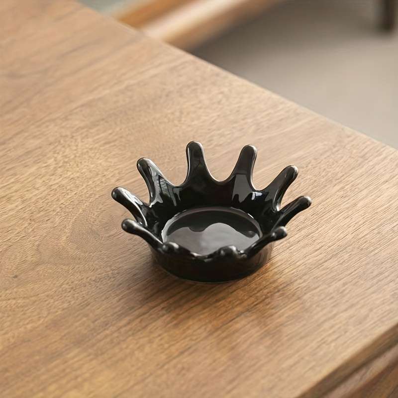 1pc Crown Creative Desktop Ashtray Jewelry Organizer Aesthetically Pleasing Plate for Photo Displ