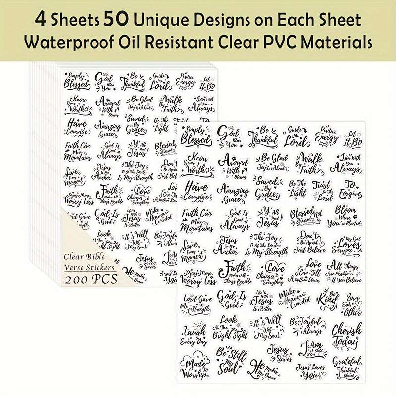 200PSC Jesus Christian Themed Stickers