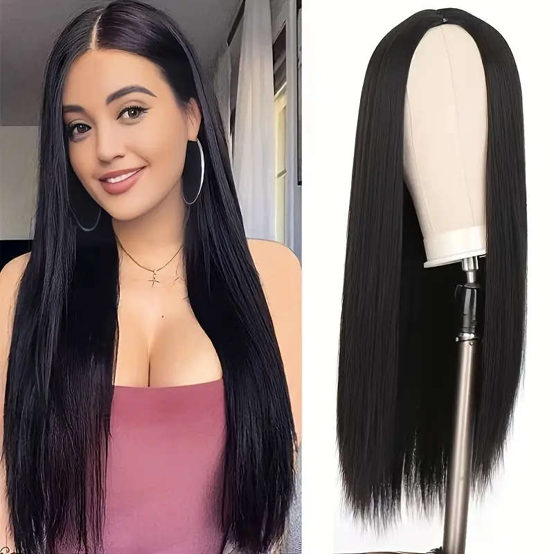 Women's Long Black Straight Wig