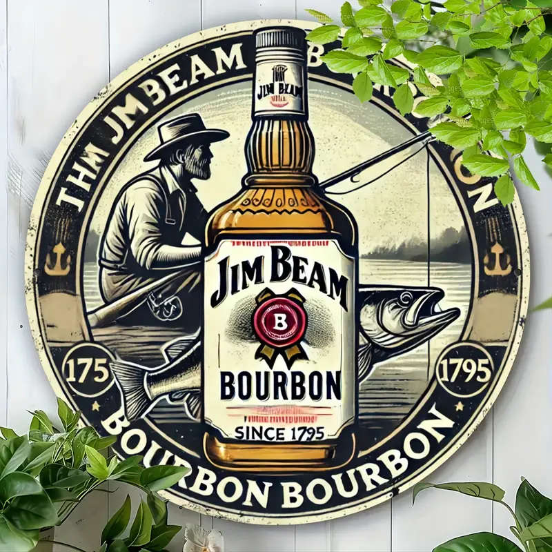 1pc Vintage Round Metal Tin Sign 20.32x20.32cm Aluminum Wall Art Durable Home and Office Decor for L