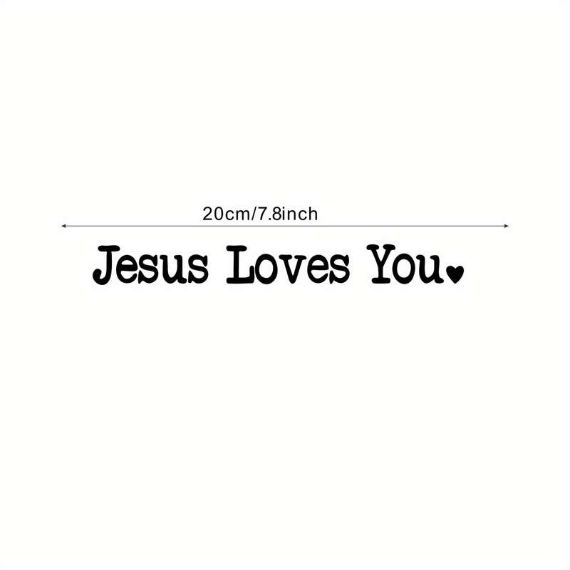 1pc Black   Jesus Christian Themed Stickers
