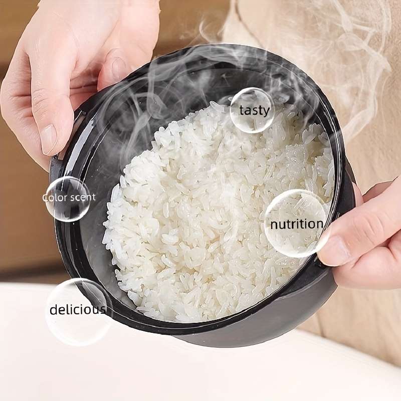1-Person Non-Stick BPA-Free Microwave Rice Cooker Bowl 29.08oz Durable Easy to Clean Idea