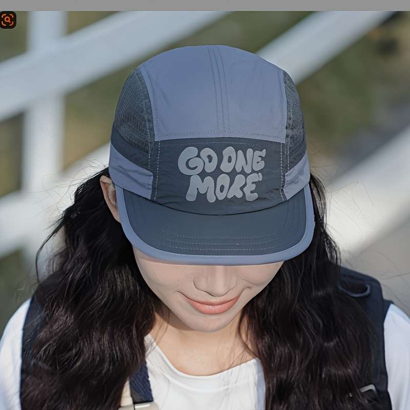 1pc Breathable Mesh Baseball Cap Quick-Dry Sun-Protective with Adjustable Strap GOD ONE MA