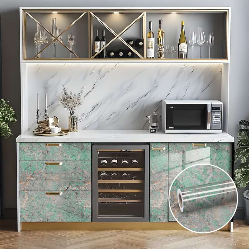 1PC Wall StickersGreen40X500cm 15.75X196.85in