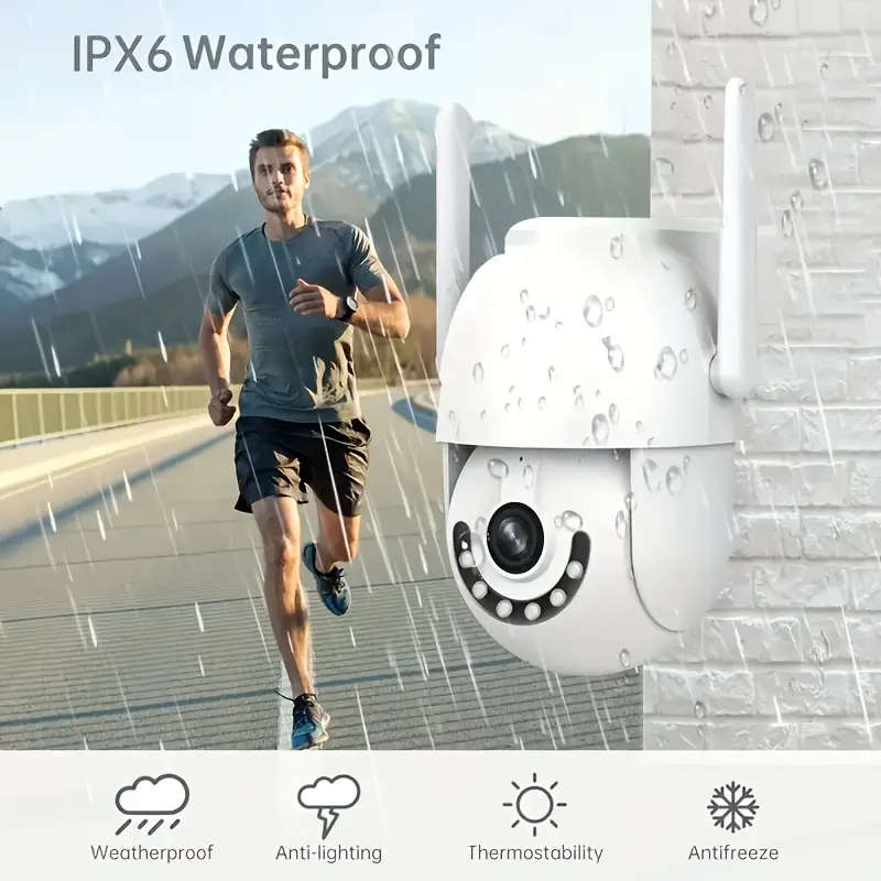 Waterproof Outdoor Smart WIFI PTZ Security HD Camera