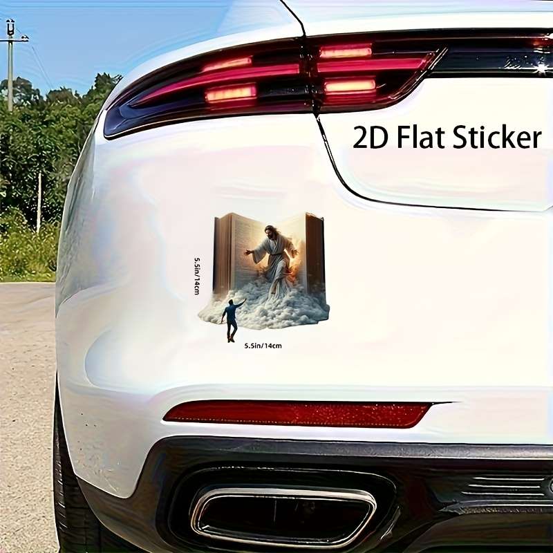 1pc 13.97 cmx13.97 cm Jesus Christian Themed Stickers